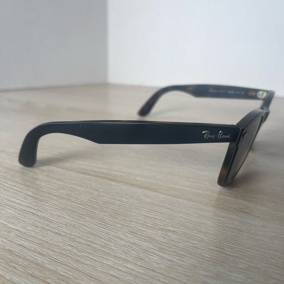 Ray-Ban RB2140 1277/71 Wayfarer Sunglasses Tortoise FRAMES 50-22-150 WIDE ARM - Picture 4 of 9